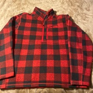 North Face buffalo plaid fleece pullover size XL